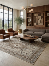 Tavira Heritage Hand-Knotted Rug – Warm Ivory & Mocha Brown