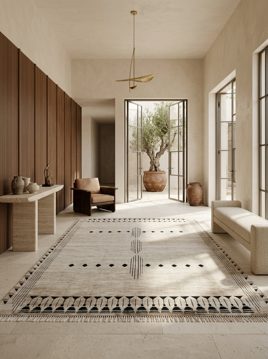 Sahara Motif Hand-Knotted Rug