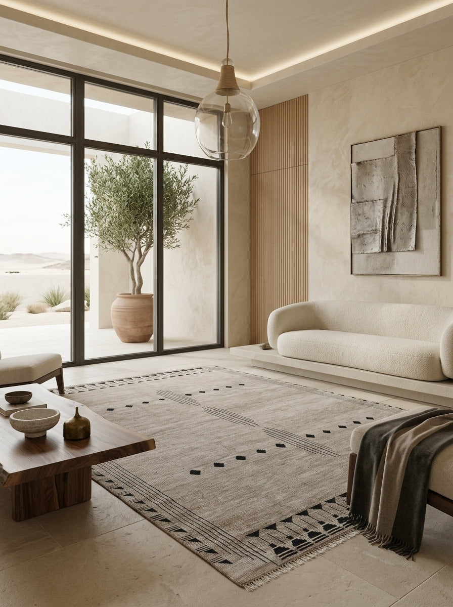 Sahara Motif Hand-Knotted Rug