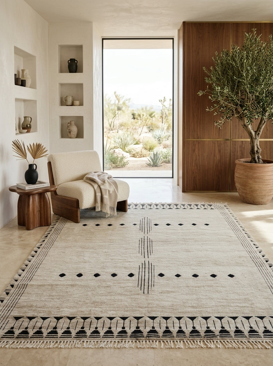 Sahara Motif Hand-Knotted Rug
