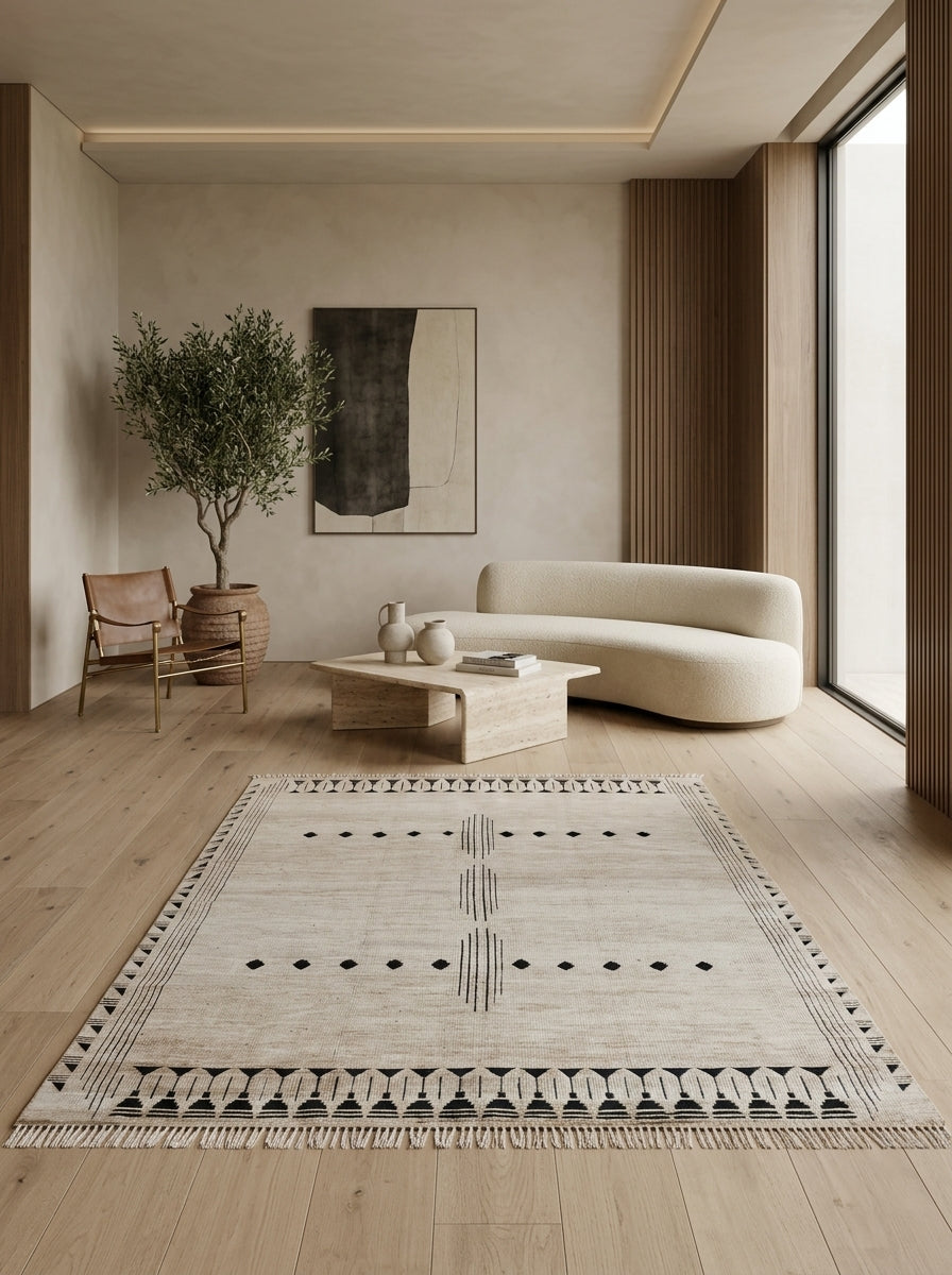Sahara Motif Hand-Knotted Rug