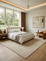 Ivory Dune Handloom Wool Rug – Natural Beige Textured Rug