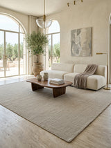 Ivory Dune Handloom Wool Rug – Natural Beige Textured Rug
