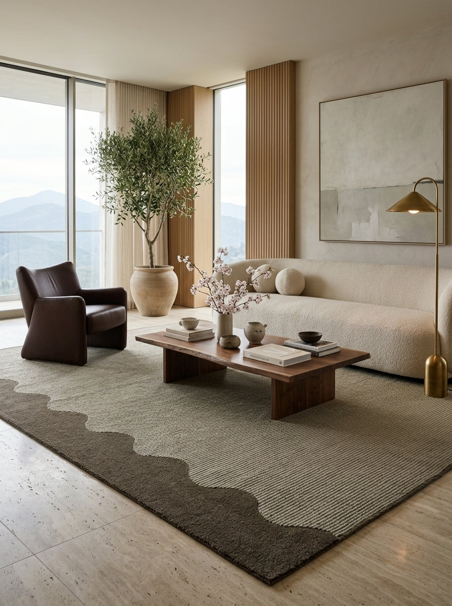 Olivine Scallop Hand-Tufted Rug